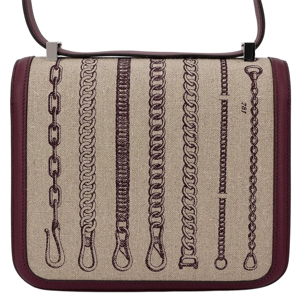 Hermes Inspired Constance Toile de Camp Dechainee Bag