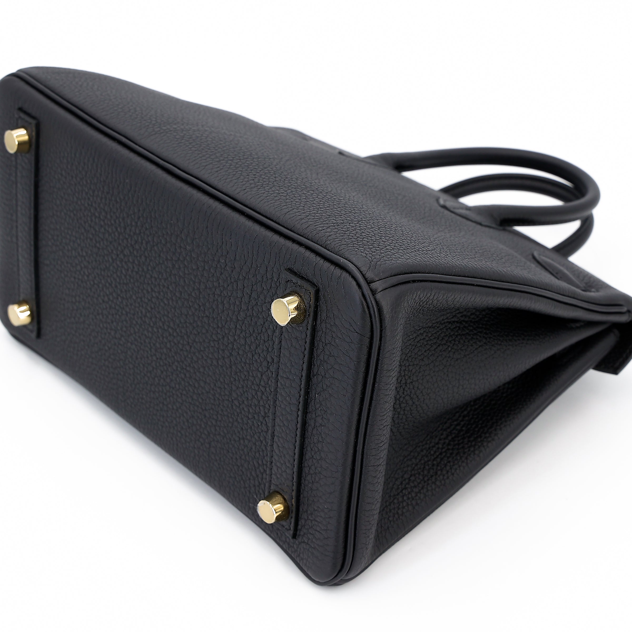Hermes Birkin Black Togo Leather with Gold Hardware Stamp
