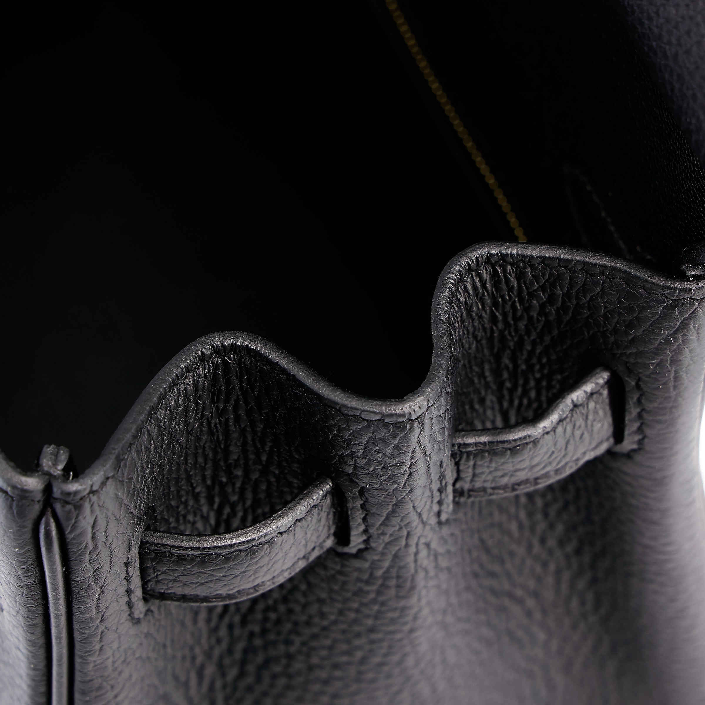 Hermes Birkin Black Togo Leather with Gold Hardware Stamp
