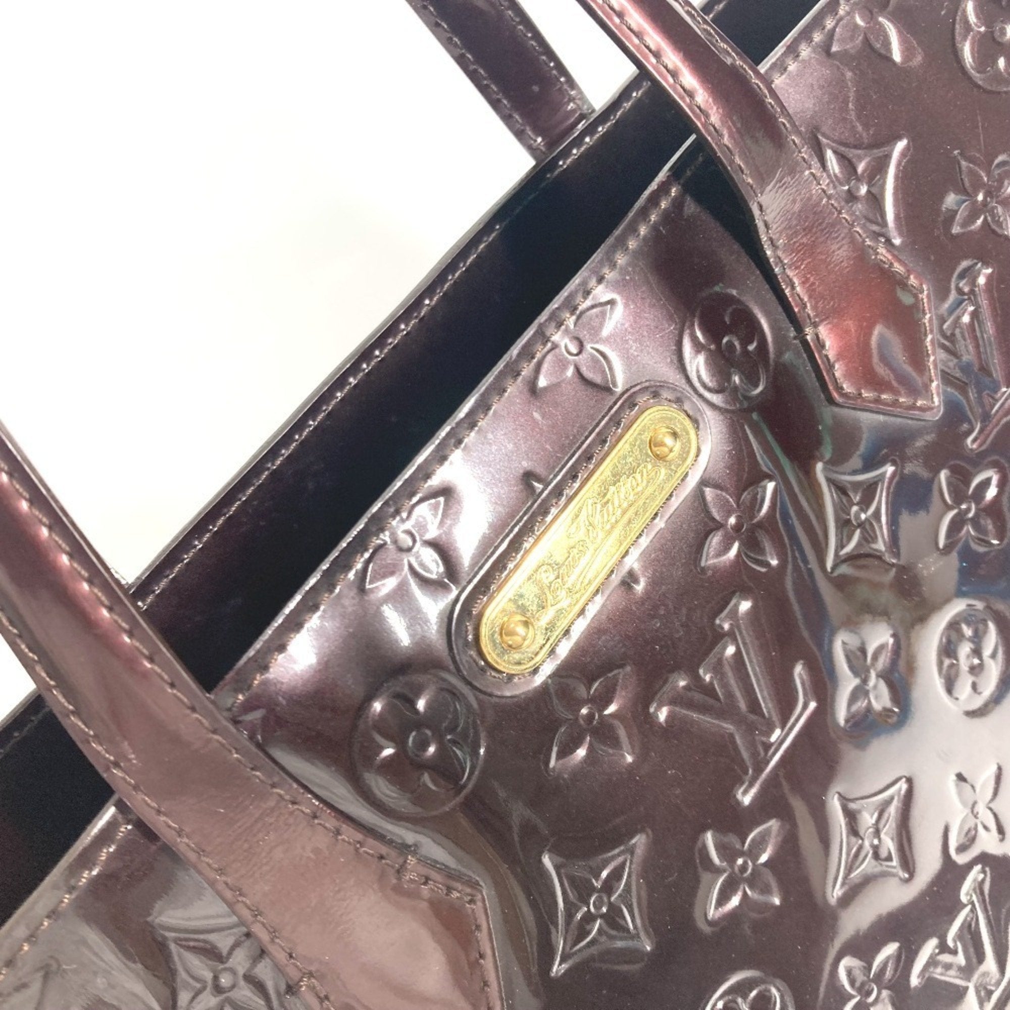 Louis Vuitton Wilshire Burgundy Patent Leather Bag