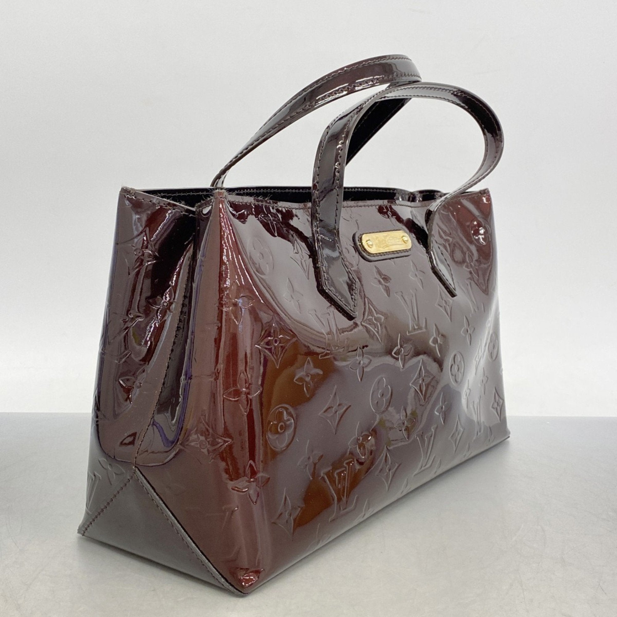 Louis Vuitton Wilshire Burgundy Patent Leather Bag