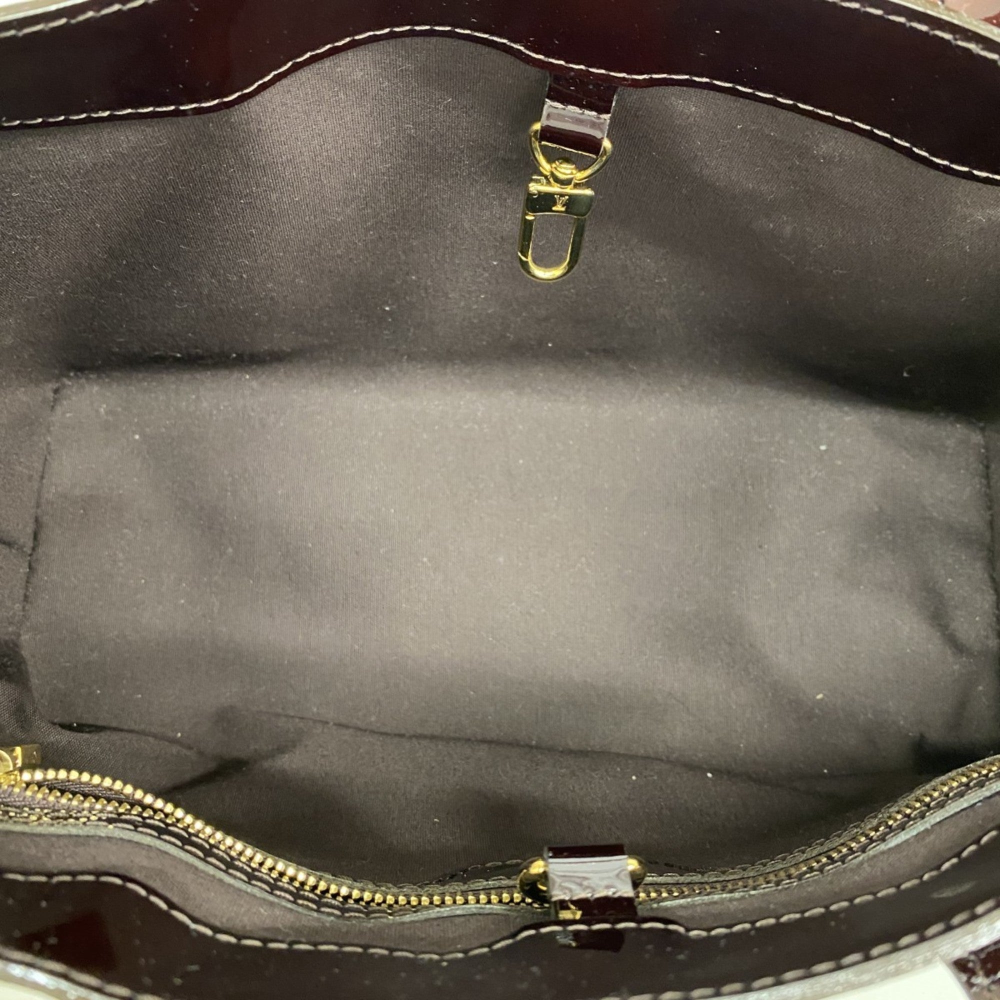 Louis Vuitton Wilshire Burgundy Patent Leather Bag