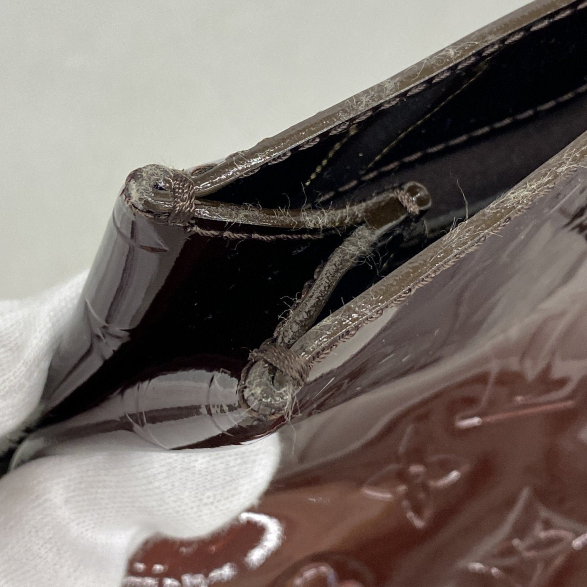 Louis Vuitton Wilshire Burgundy Patent Leather Bag