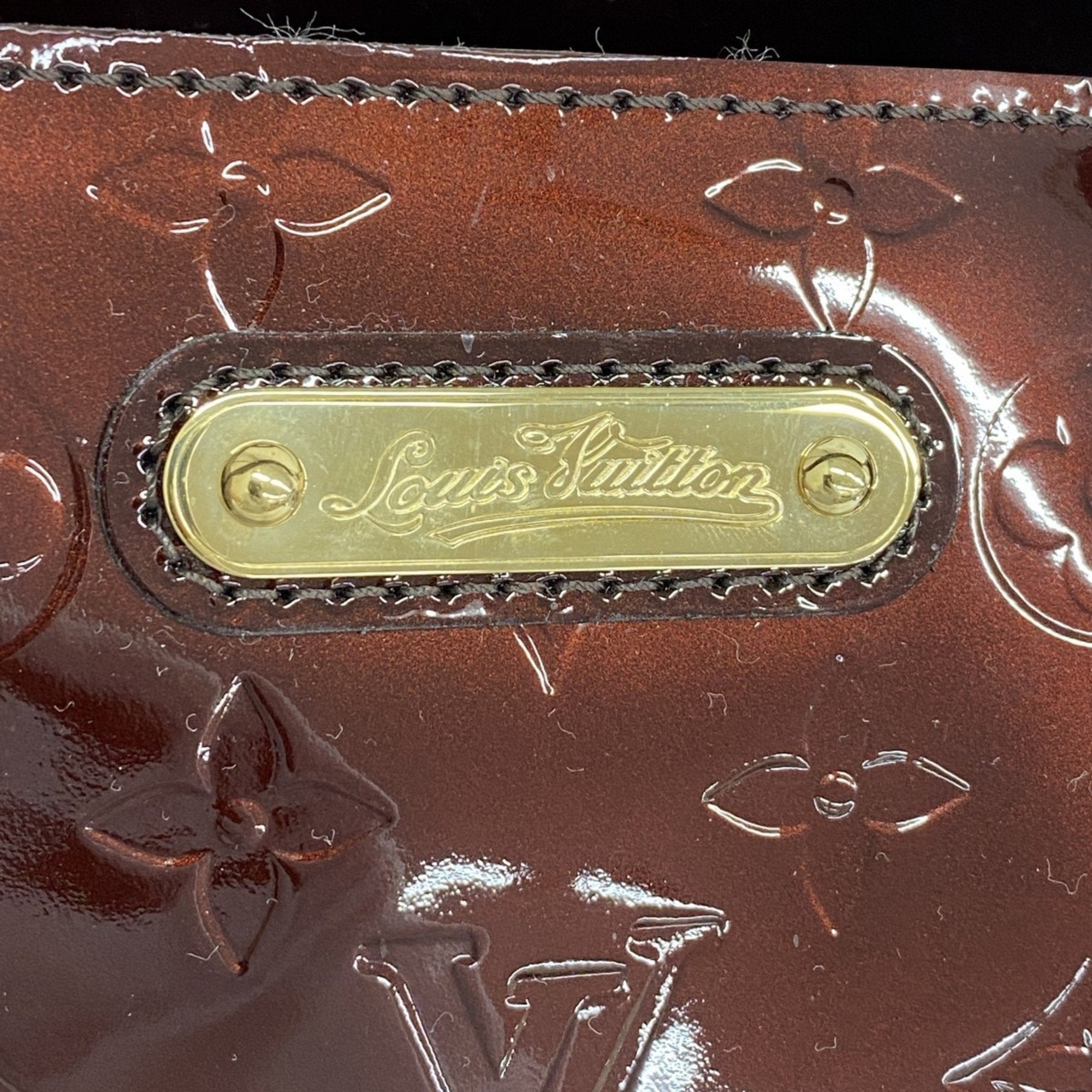 Louis Vuitton Wilshire Burgundy Patent Leather Bag
