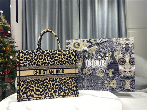 Dior Book Tote Leopard Bag - AAA Bags at Pochettebag