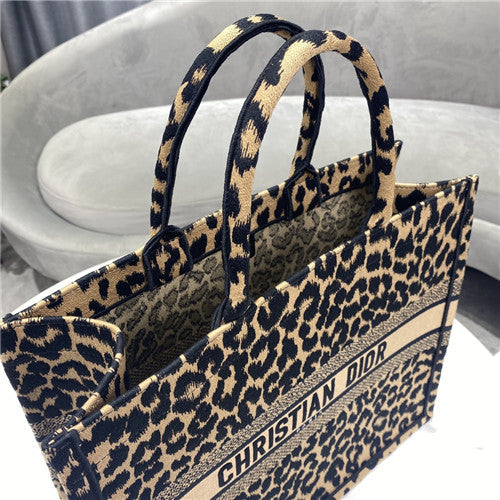 Dior Book Tote Leopard Bag - AAA Bags at Pochettebag