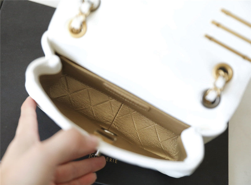 Chanel Inspired CC Ruched Vanity Case Bag
