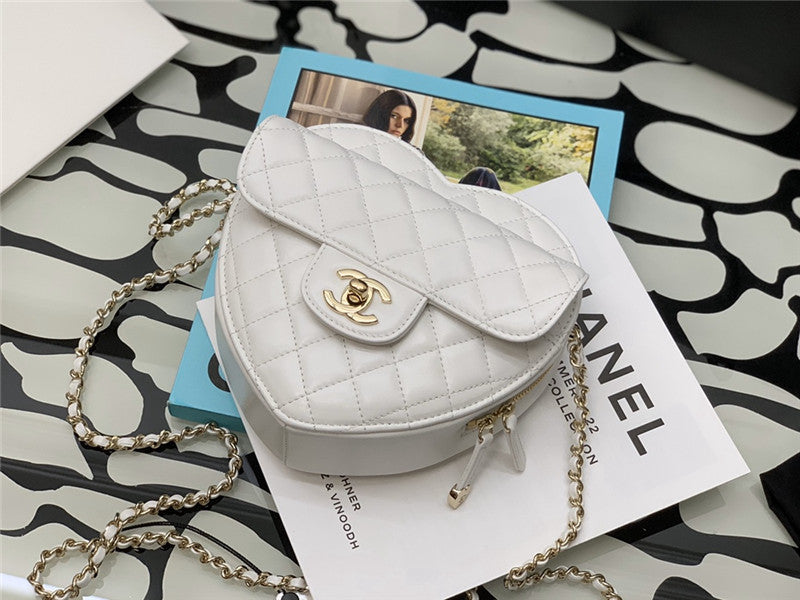Chanel Inspired Heart Bag