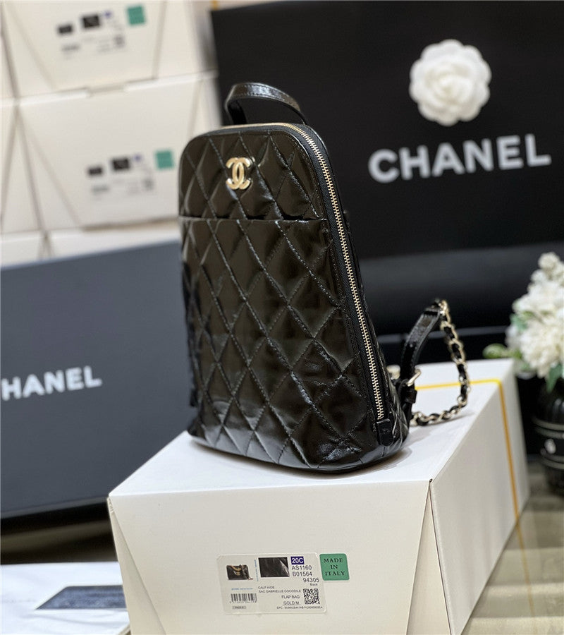 Chanel Inspired Chain Leather Backpack