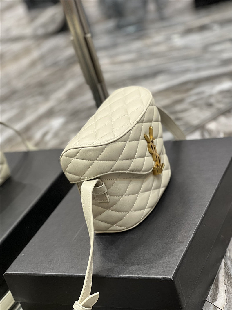 YSL Inspired June Box Leather Shoulder Bag