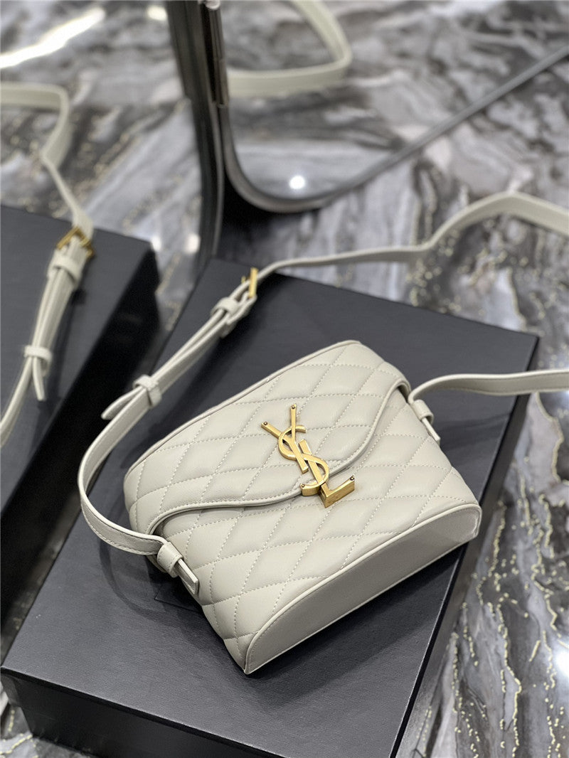 YSL Inspired June Box Leather Shoulder Bag