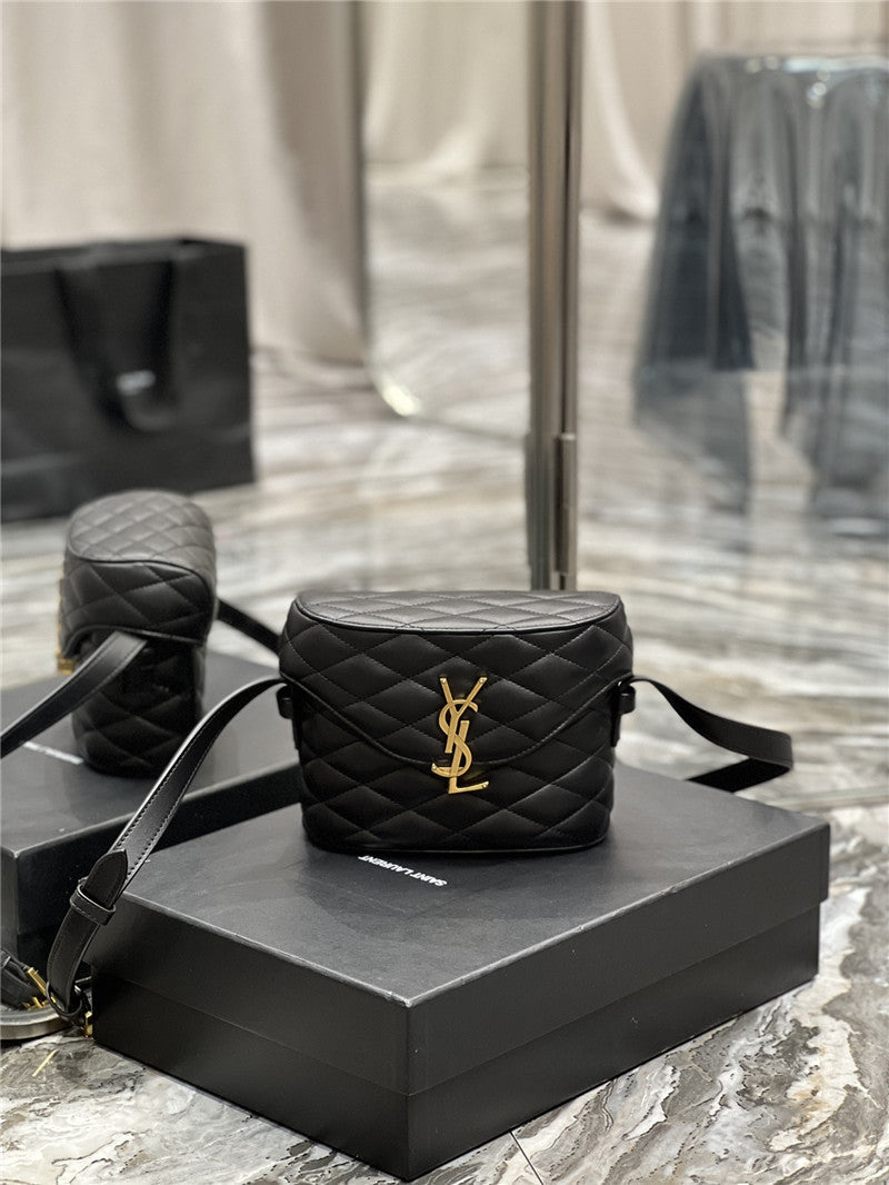 YSL Inspired June Box Leather Shoulder Bag