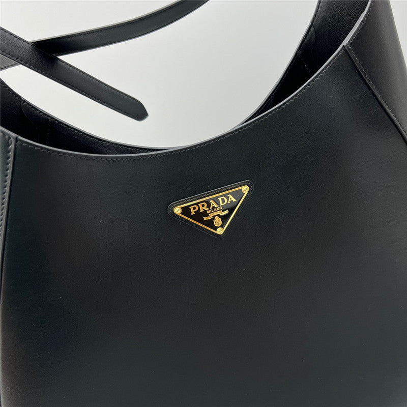 Prada Inspired Large Leather Shoulder Bag