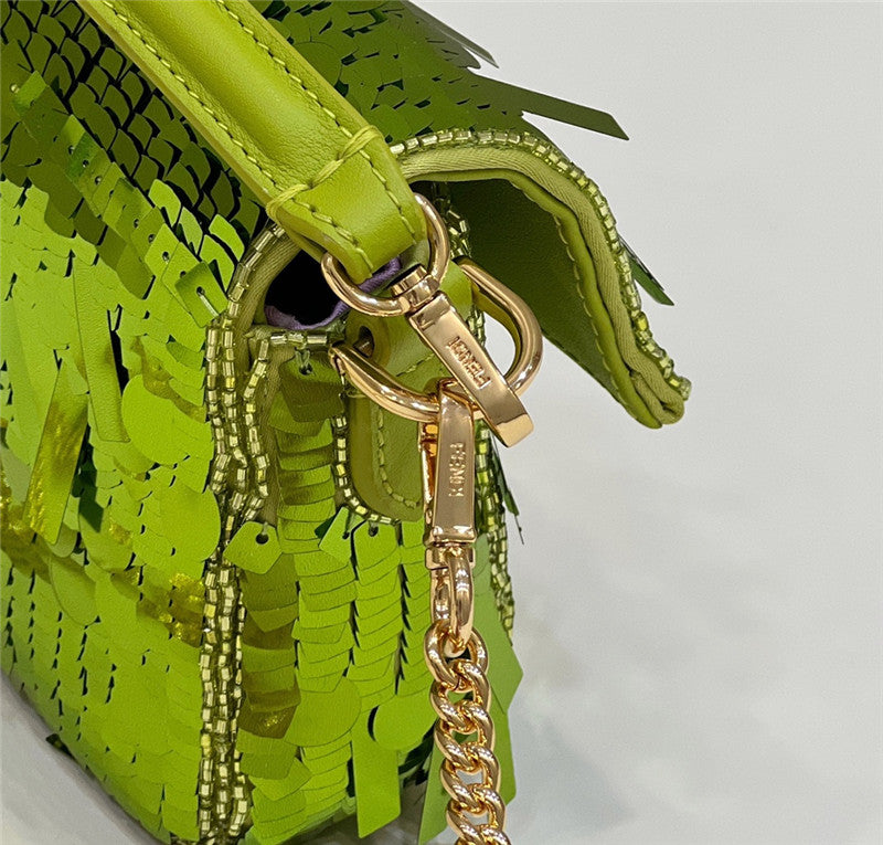 Fendi Inspired Baguette 223 Sequin Acid Leather Bag