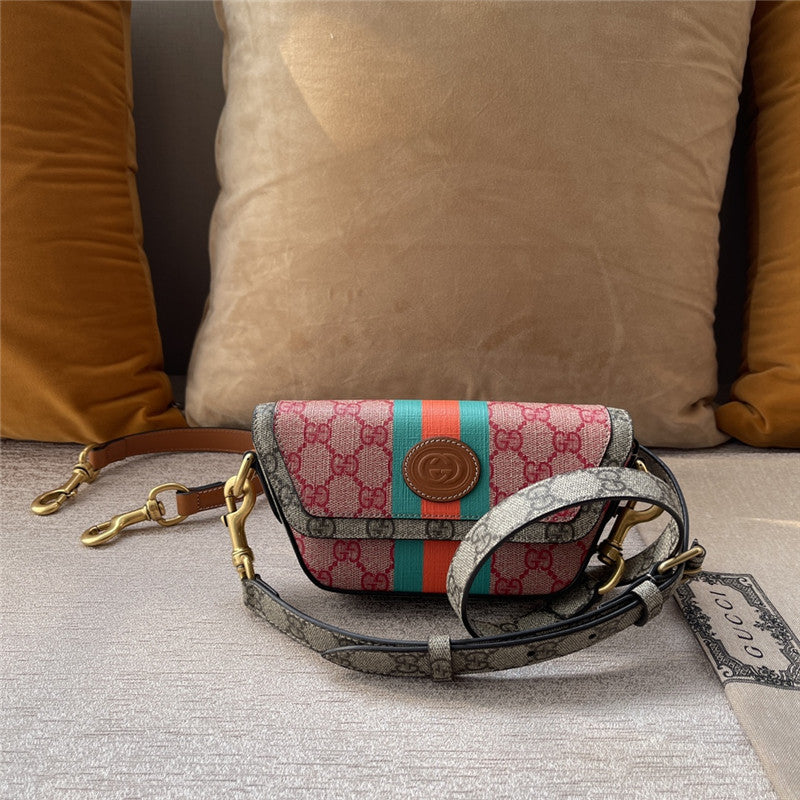 Gucci Colored Supreme Canvas Handle Messenger Bag - AAA Bags at Pochettebag