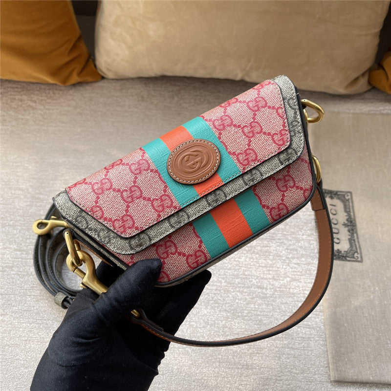 Gucci Colored Supreme Canvas Handle Messenger Bag - AAA Bags at Pochettebag