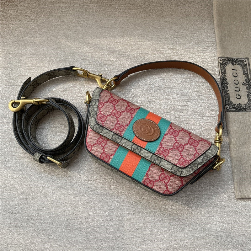 Gucci Colored Supreme Canvas Handle Messenger Bag - AAA Bags at Pochettebag
