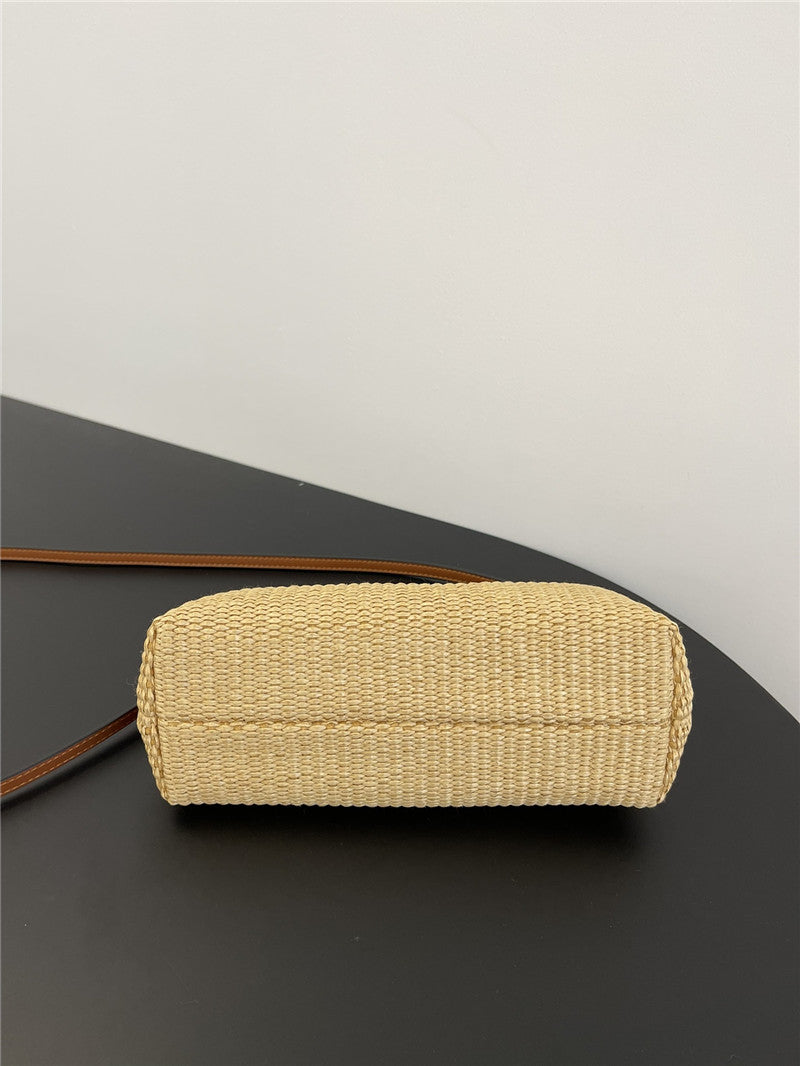 Fendi Inspired Sunshine Raffia Tote Bag