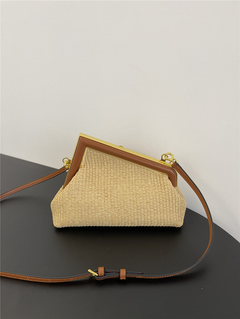 Fendi Inspired Sunshine Raffia Tote Bag