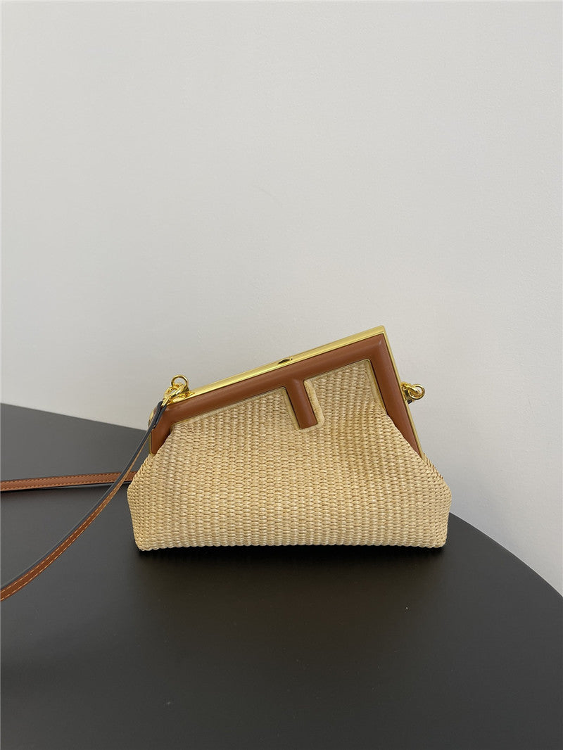 Fendi Inspired Sunshine Raffia Tote Bag