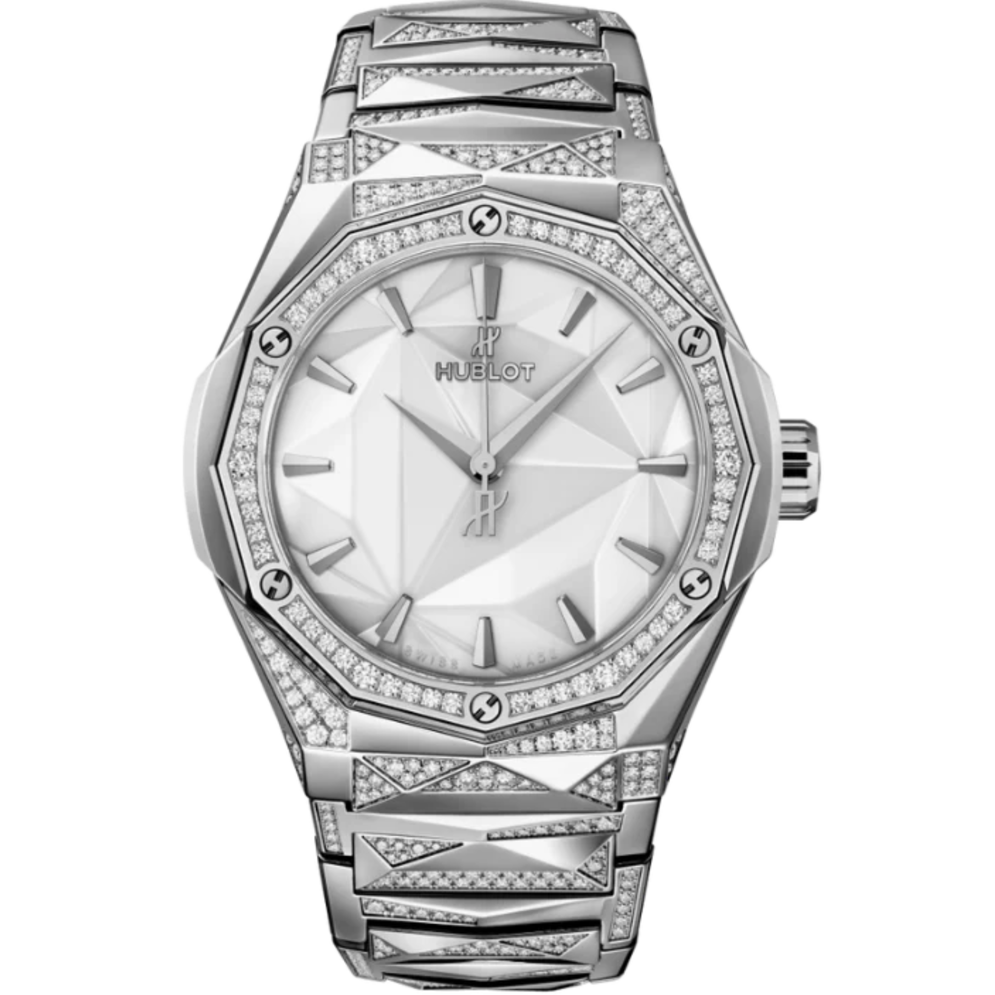 CLASSIC FUSION 40 MM ORLINSKI BRACELET TITANIUM WHITE ALTERNATIVE PAVÉ