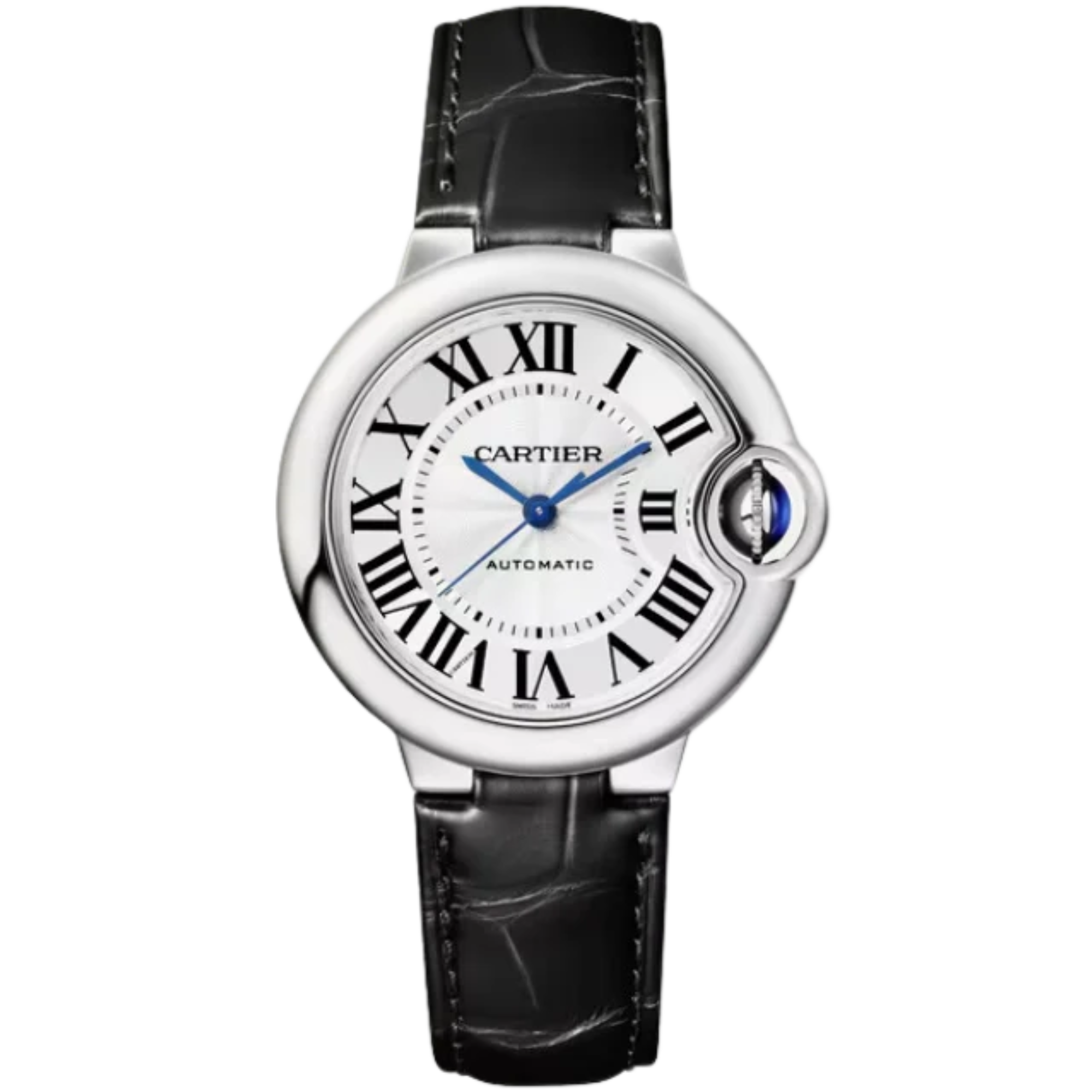 BALLON BLEU DE CARTIER 33 MM STAINLESS STEEL WITH SILVER GUILLOCHE OPALINE DIAL