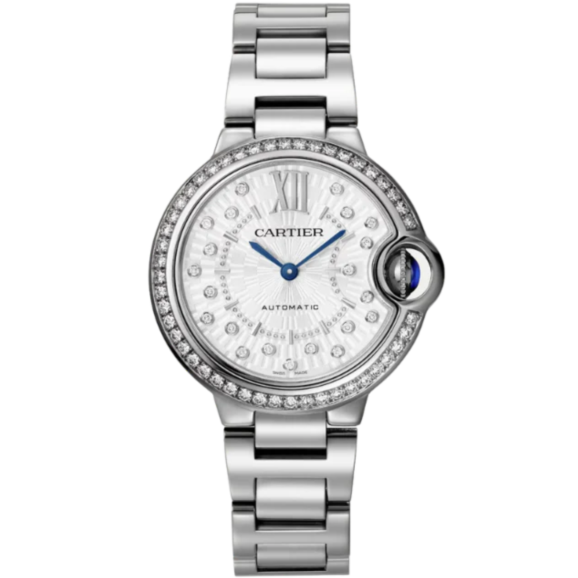 BALLON BLEU DE CARTIER 33 MM STAINLESS STEEL WITH SILVER DIAL