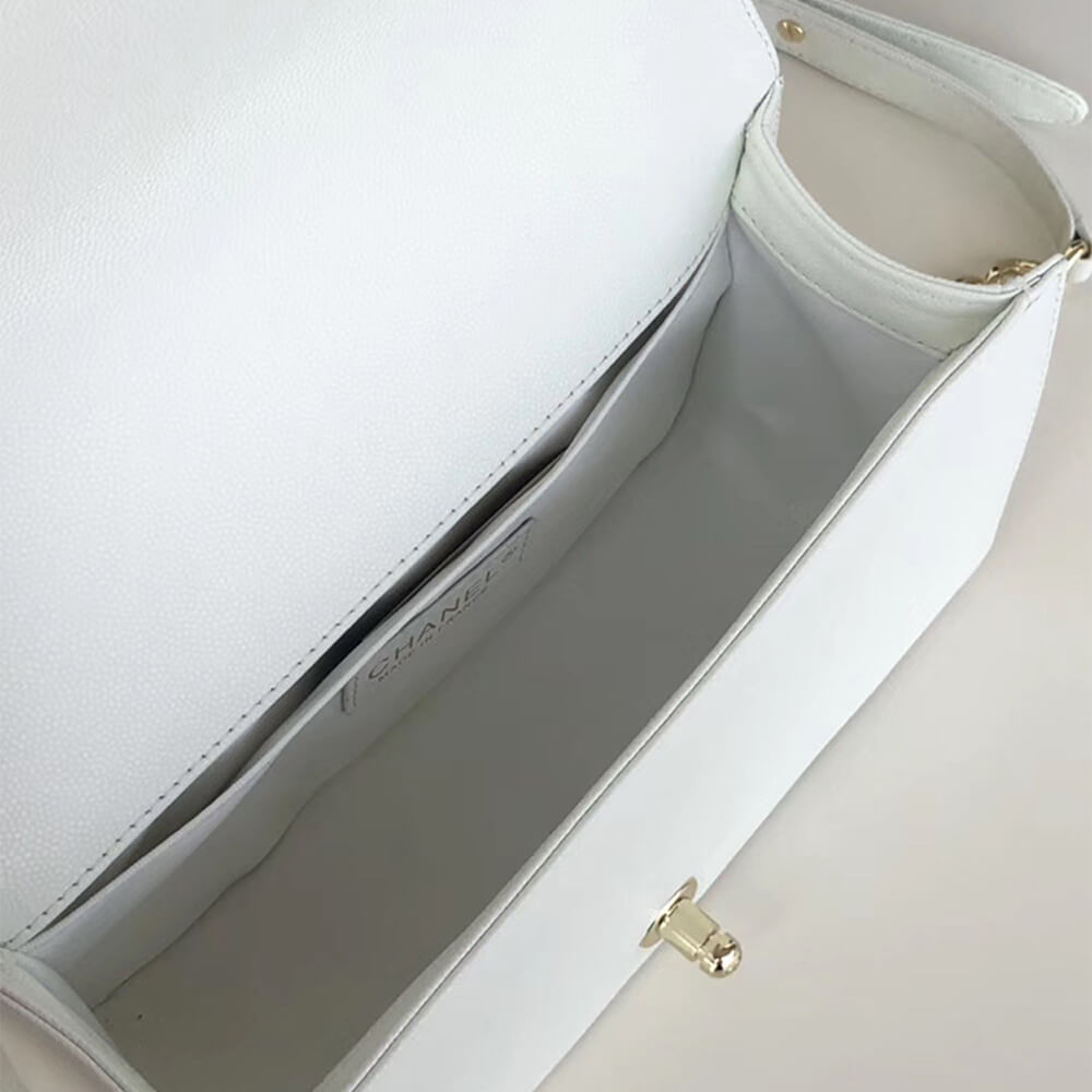 Boy Chanel inspired Bags In white - pochettereps