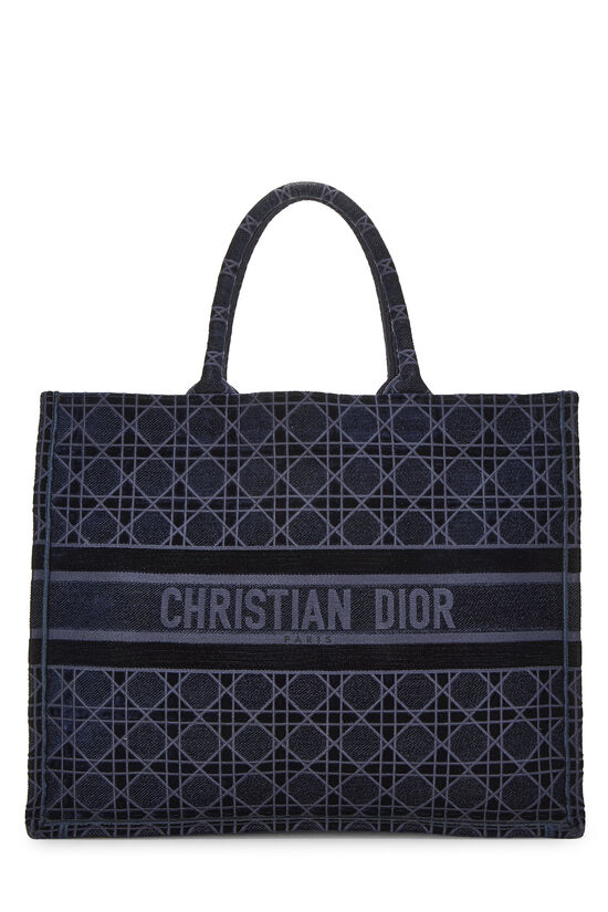 Dior Navy Velvet Book Tote Bag - AAA Bags at Pochettebag