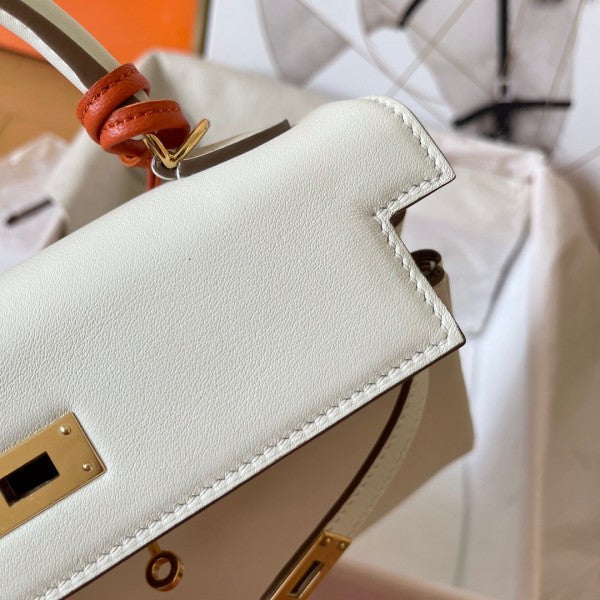 Hermes Inspired Kelly Retourne 25 Handmade Bag