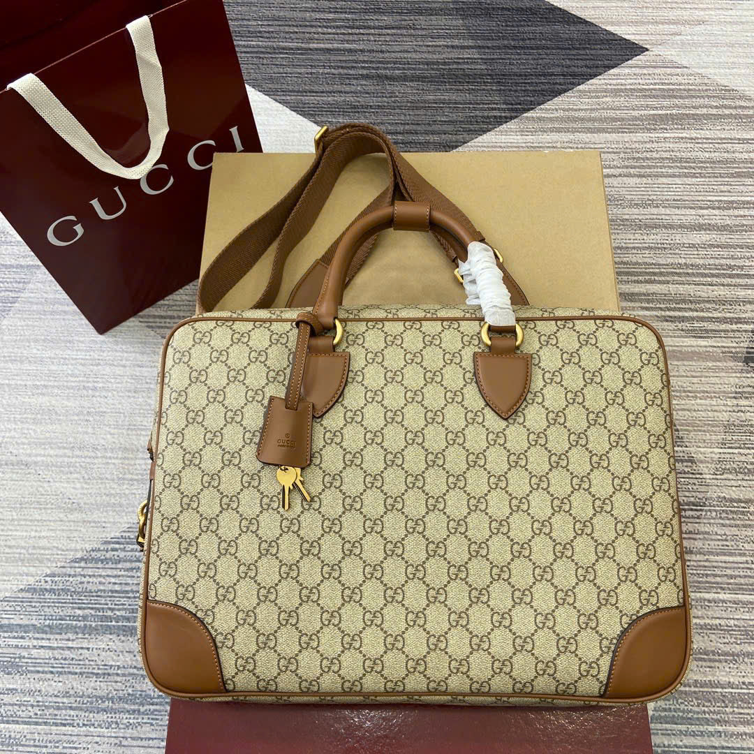 Gucci Inspired Emblem Briefcase