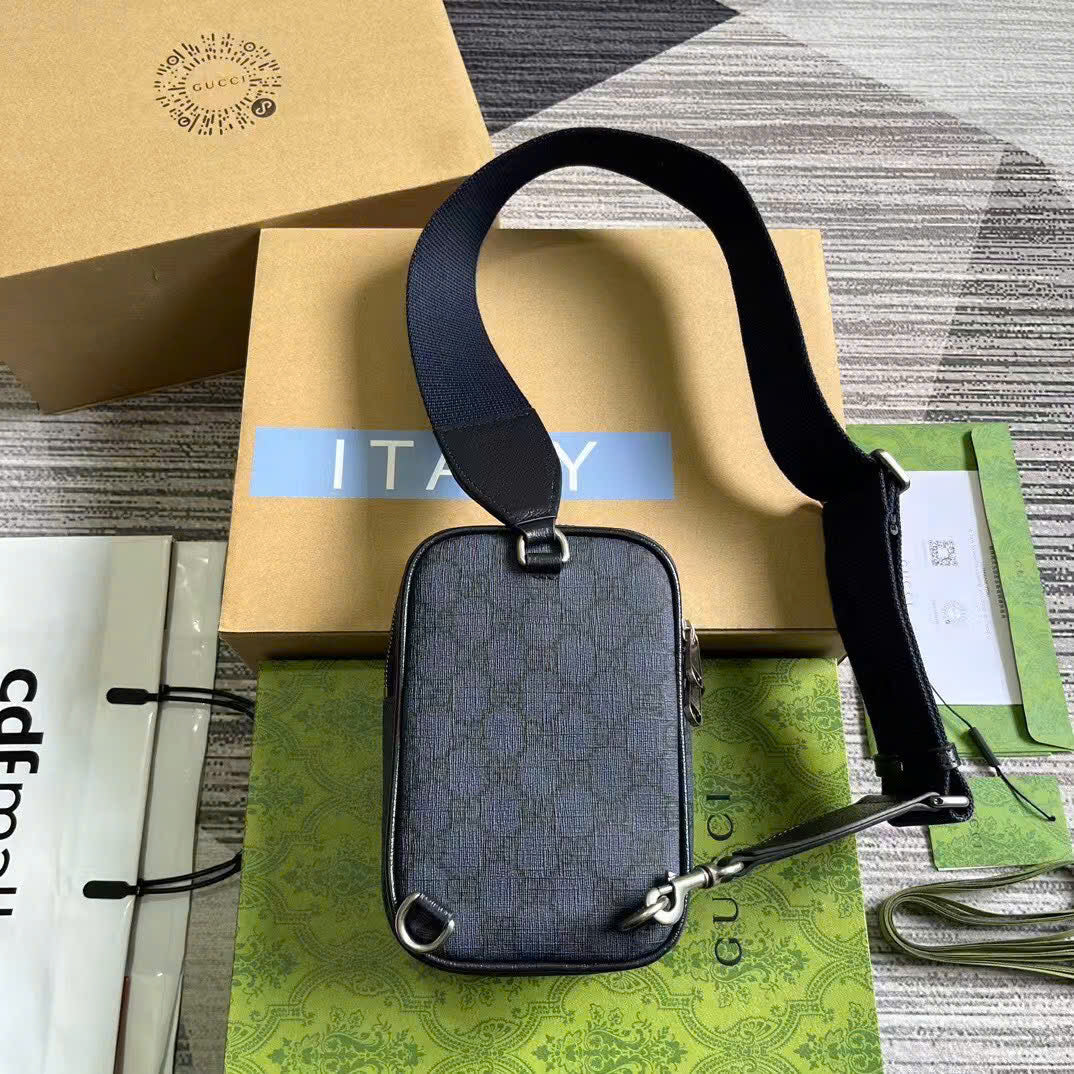 Gucci Inspired Navy Supreme Canvas Bag