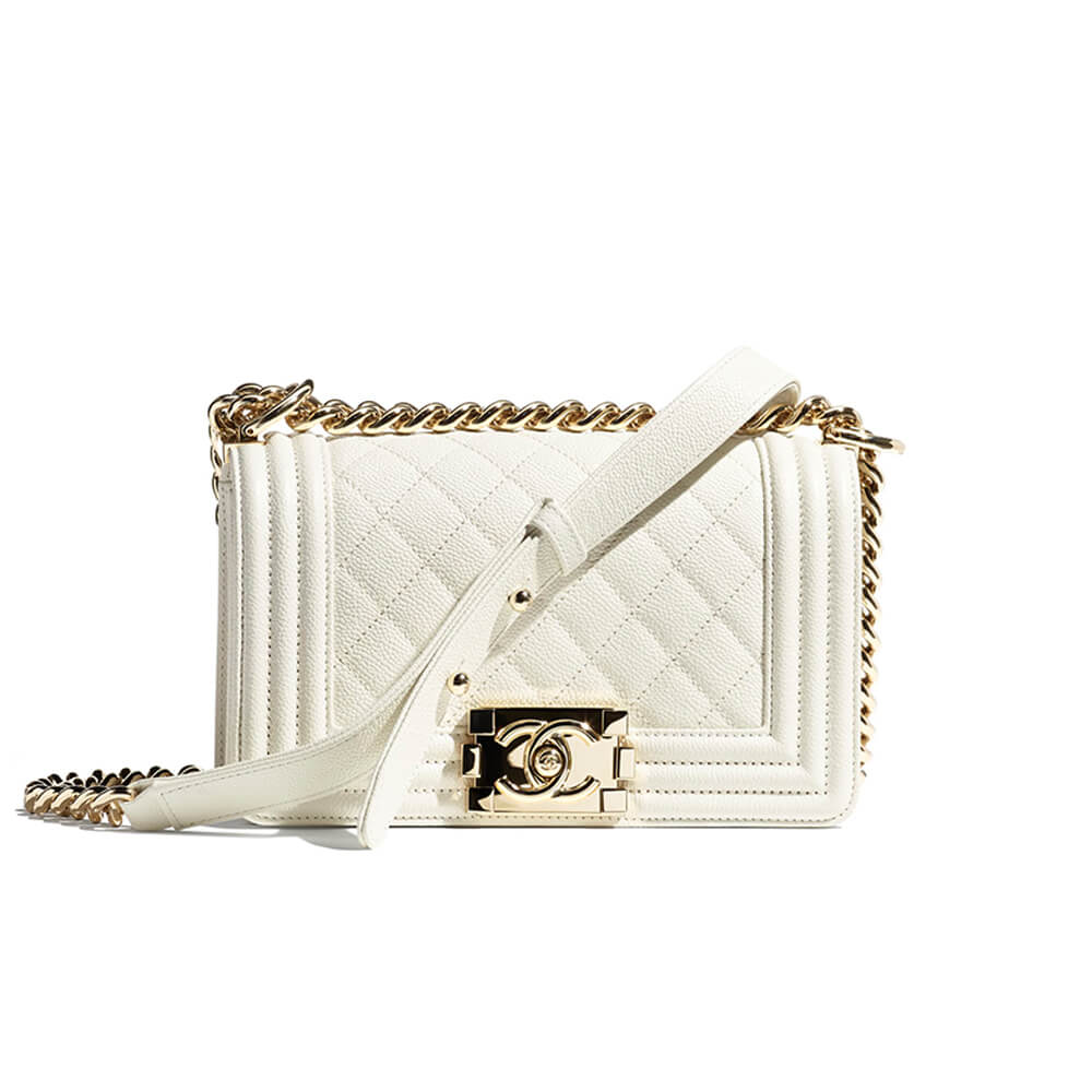 Boy Chanel inspired Bags In white - pochettereps