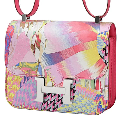Hermes Constance 24 Marble Silk Bag