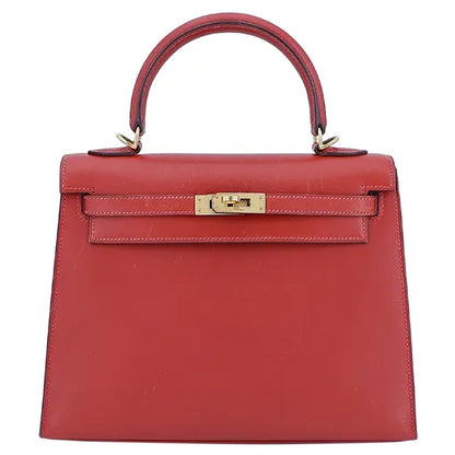 Hermes Inspired Kelly Sellier 25 Etoupe Epsom Gold Hardware