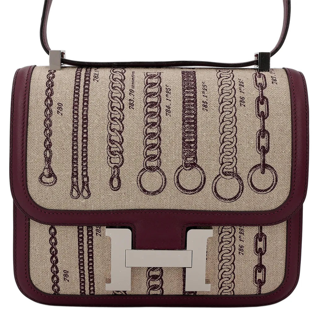 Hermes Inspired Constance Toile de Camp Dechainee Bag