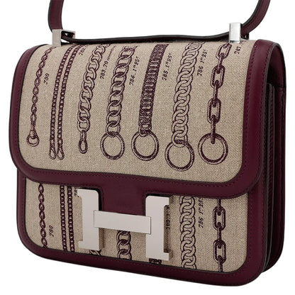 Hermes Inspired Constance Toile de Camp Dechainee Bag
