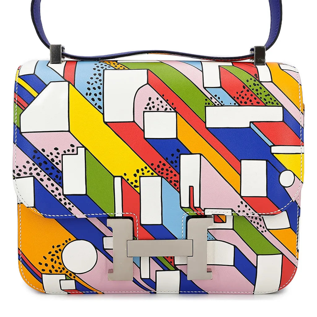 Hermes Inspired Constance Multicolor Bag