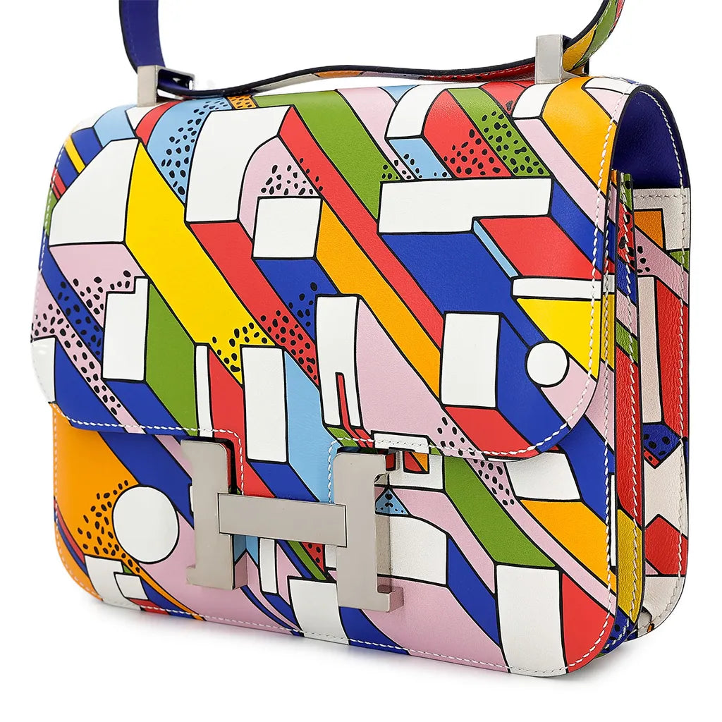 Hermes Inspired Constance Multicolor Bag