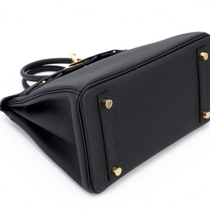 Hermes Birkin Black Togo Leather with Gold Hardware Stamp