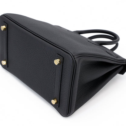 Hermes Birkin Black Togo Leather with Gold Hardware Stamp