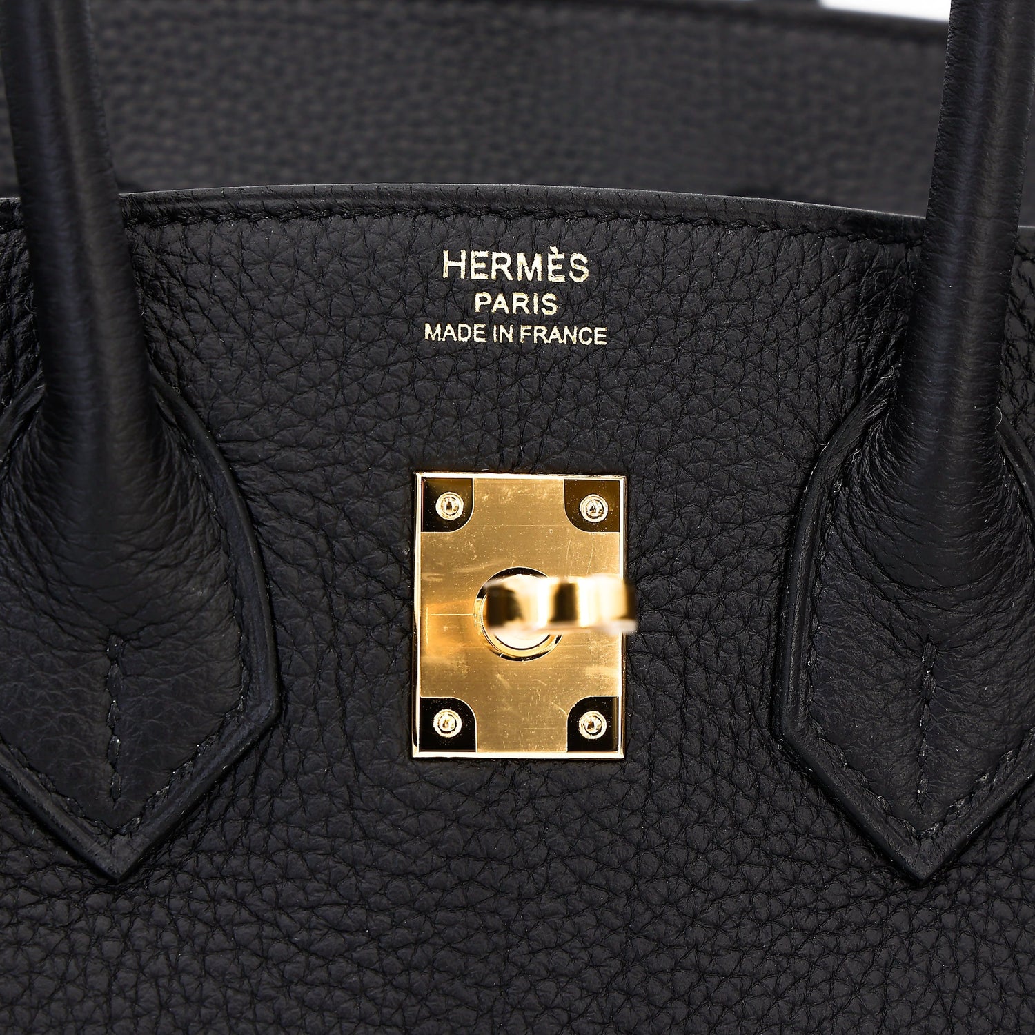Hermes Birkin Black Togo Leather with Gold Hardware Stamp