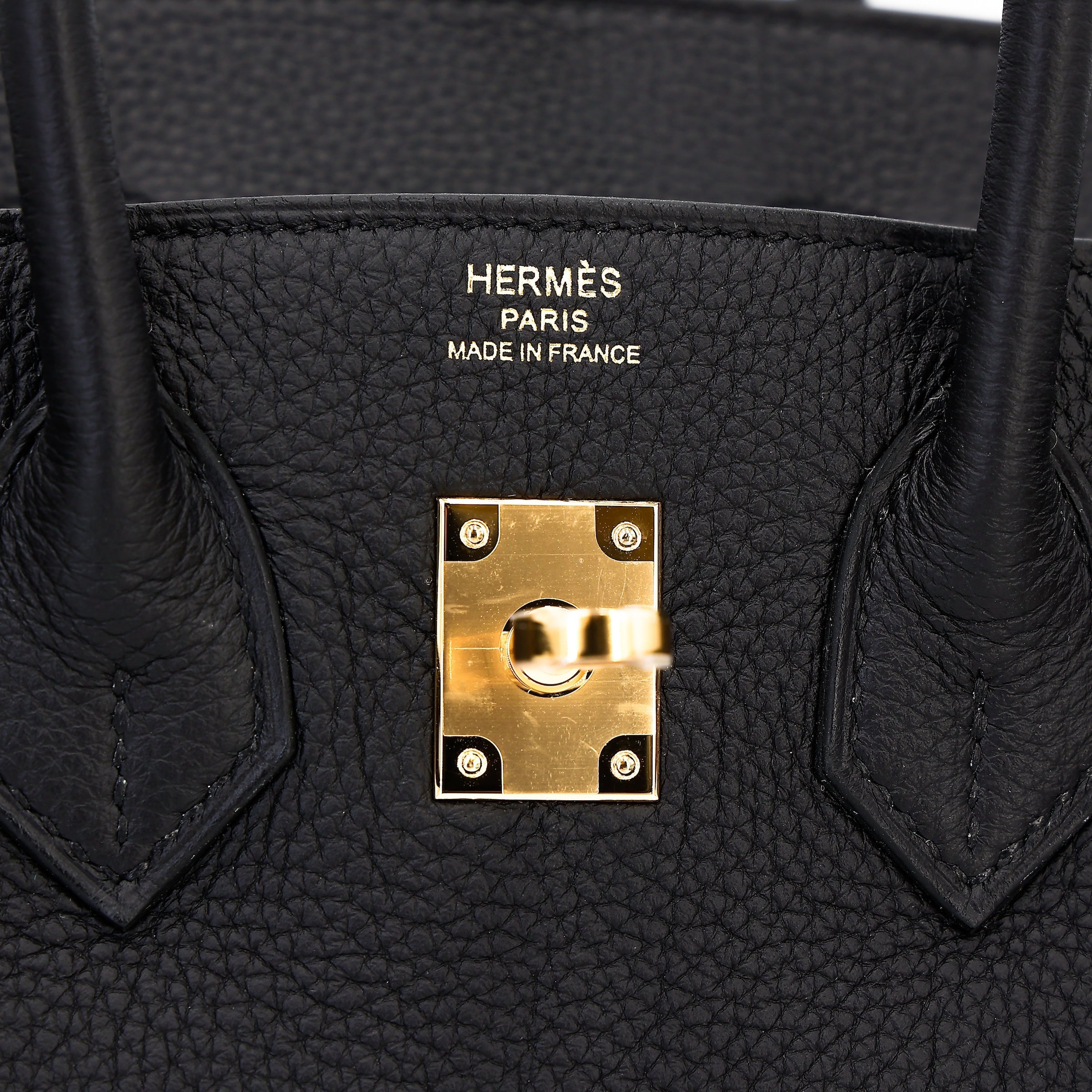 Hermes Birkin Black Togo Leather with Gold Hardware Stamp
