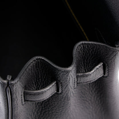 Hermes Birkin Black Togo Leather with Gold Hardware Stamp