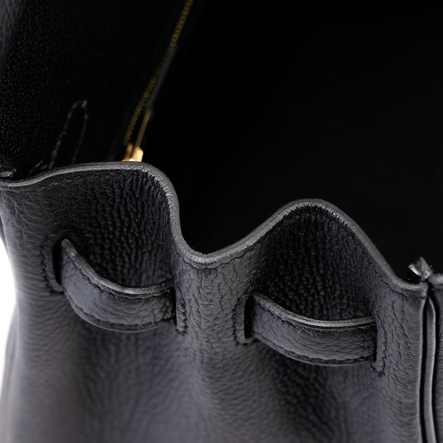 Hermes Birkin Black Togo Leather with Gold Hardware Stamp