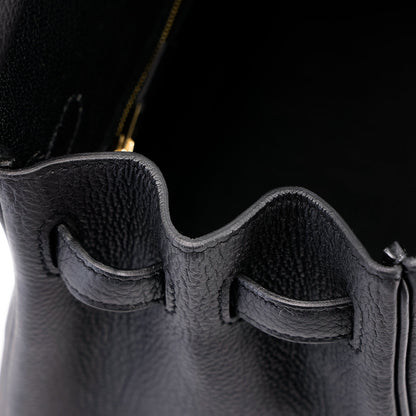 Hermes Birkin Black Togo Leather with Gold Hardware Stamp