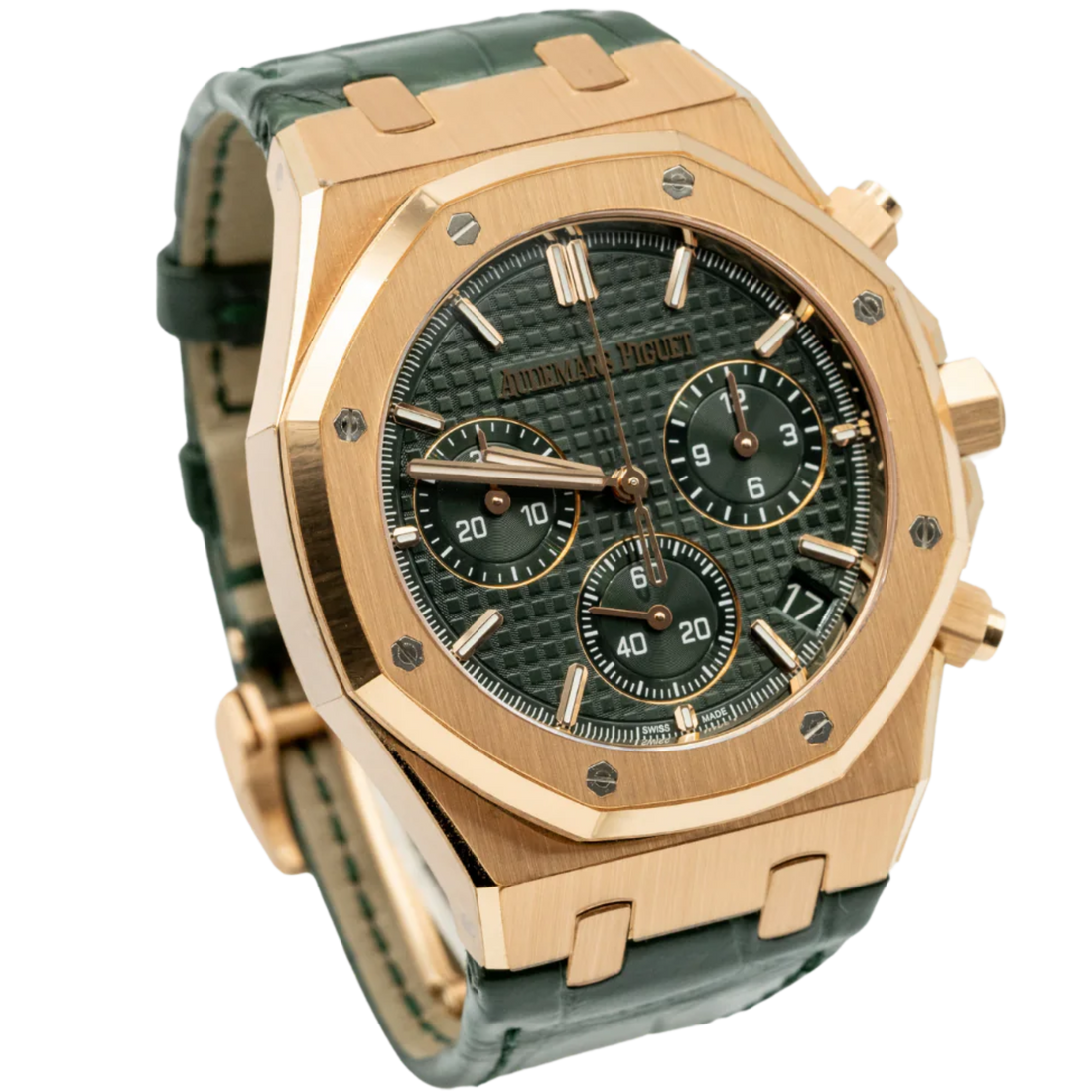 Audemars Piguet Royal Oak Ref. 26240OR.OO.D404CR.01 41mm Rose Gold Green Dial Chronograph
