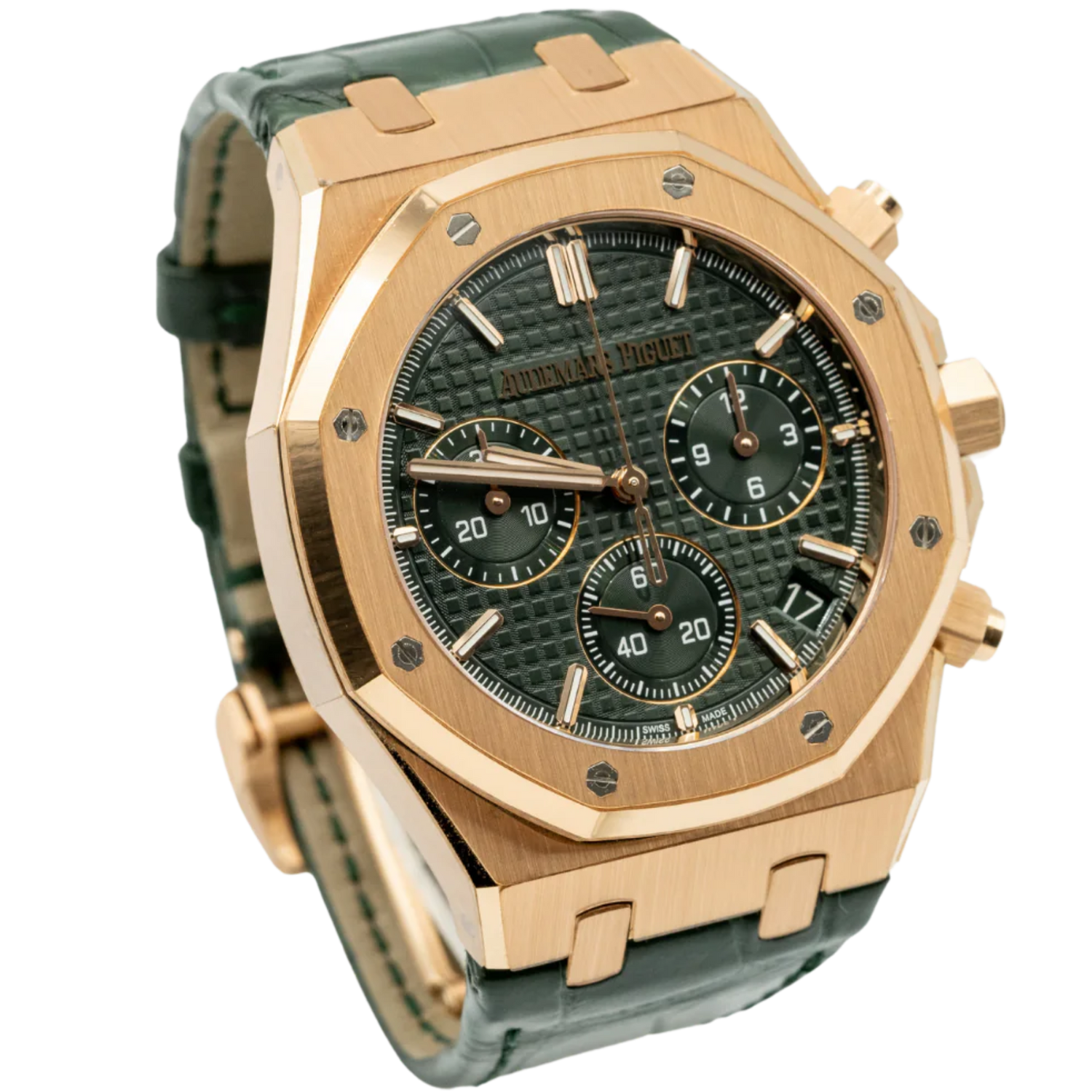 Audemars Piguet Royal Oak Ref. 26240OR.OO.D404CR.01 41mm Rose Gold Green Dial Chronograph