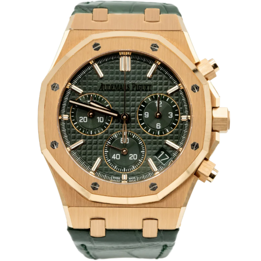 Audemars Piguet Royal Oak Ref. 26240OR.OO.D404CR.01 41mm Rose Gold Green Dial Chronograph