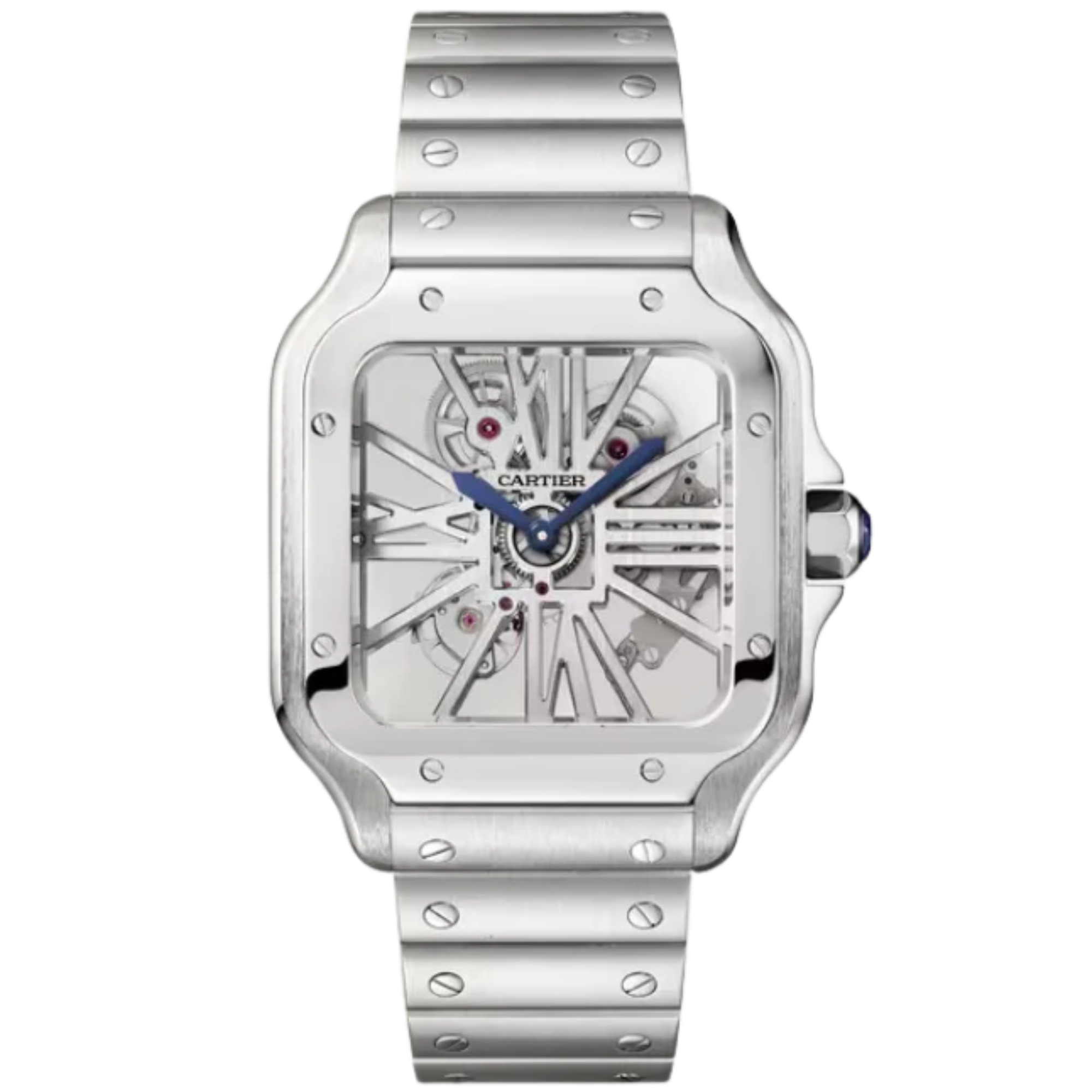 SANTOS 28 MM DE CARTIER WHITE STAINLESS STEEL
